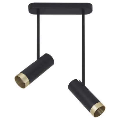 Goldlux Lampa sufitowa PORTO 2xGU10 max. 10W LED czarno-złota