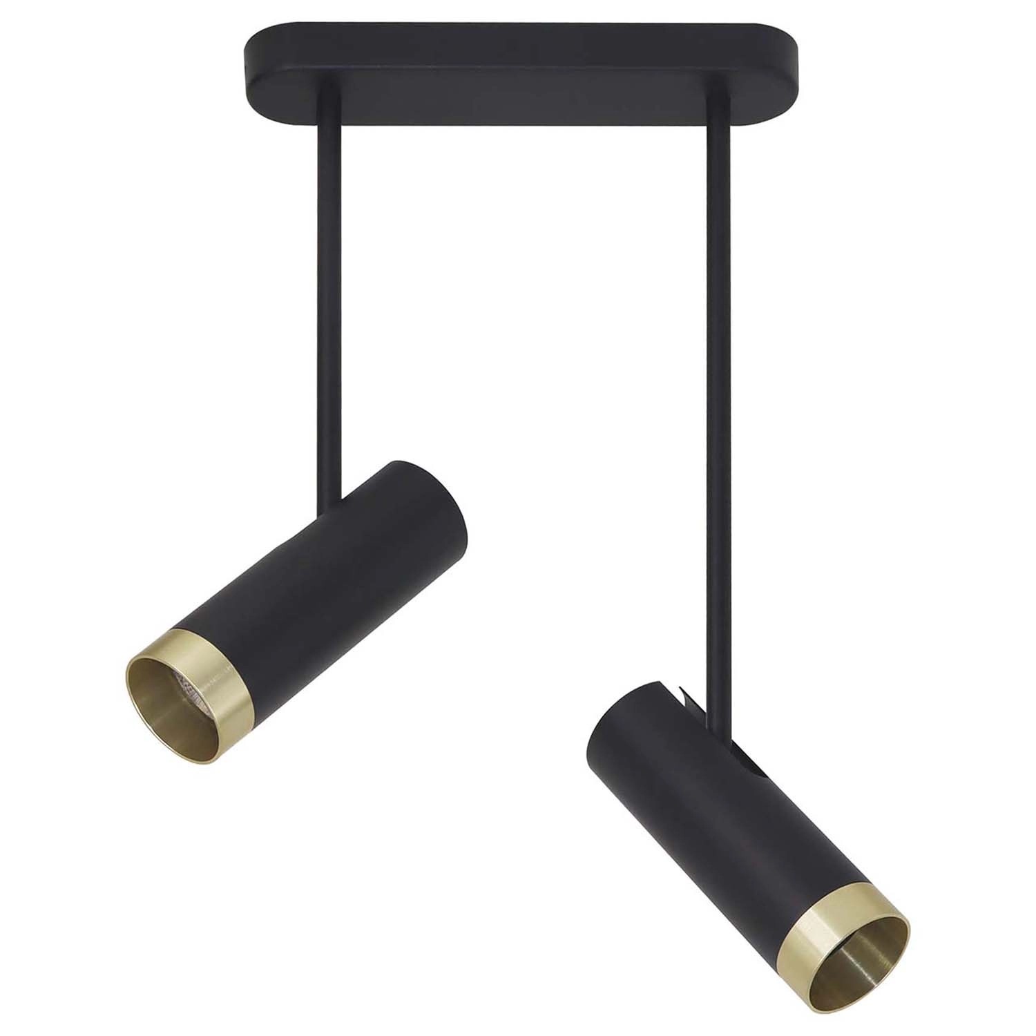 Goldlux Lampa sufitowa PORTO 2xGU10 max. 10W LED czarno-złota