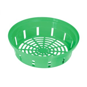 Zielona pomoc ogrodnicza t.b.t. z siatkową strukturą do ogrodu.