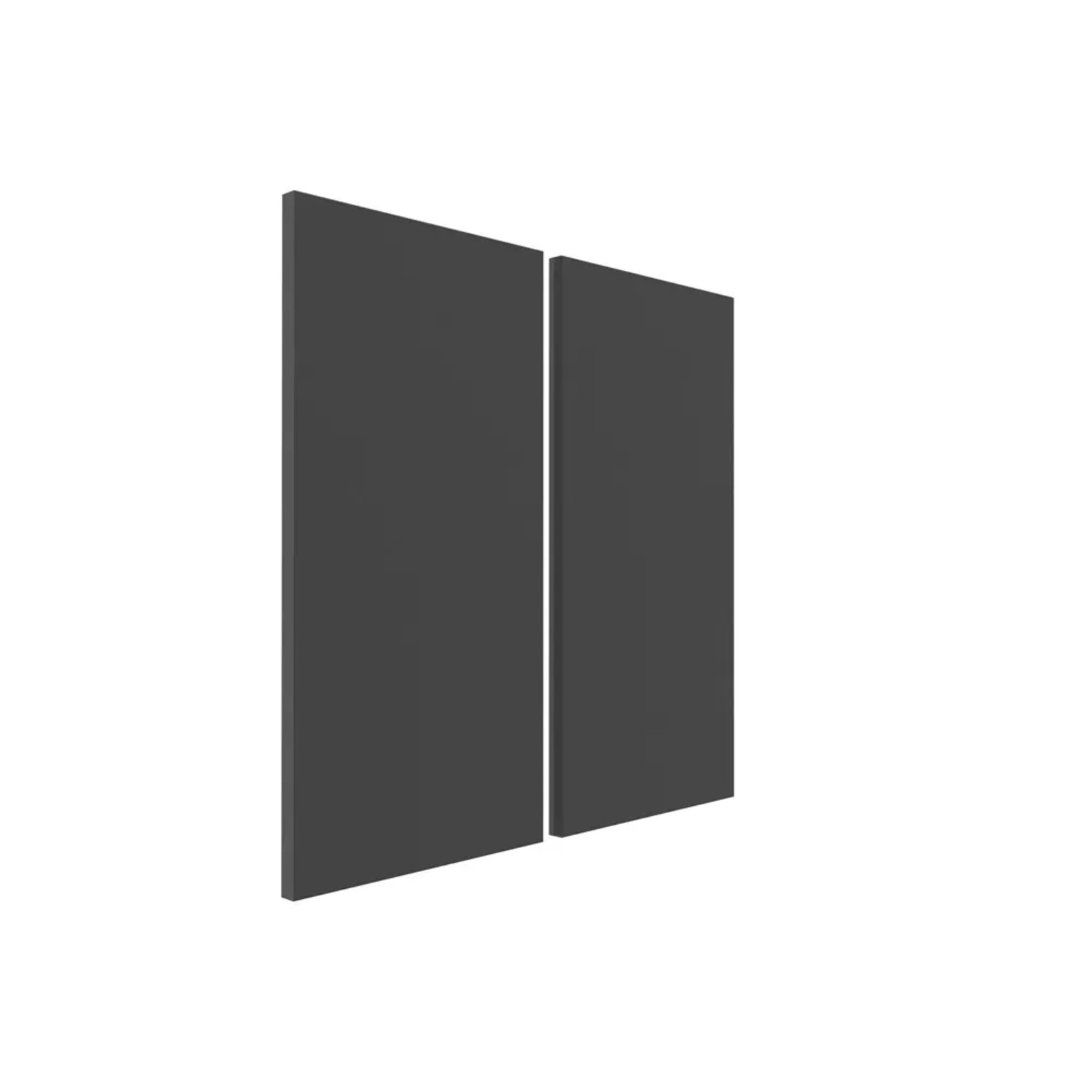 Zestaw frontów Roma 71 x 32 + 71 x 34 cm czarny mat