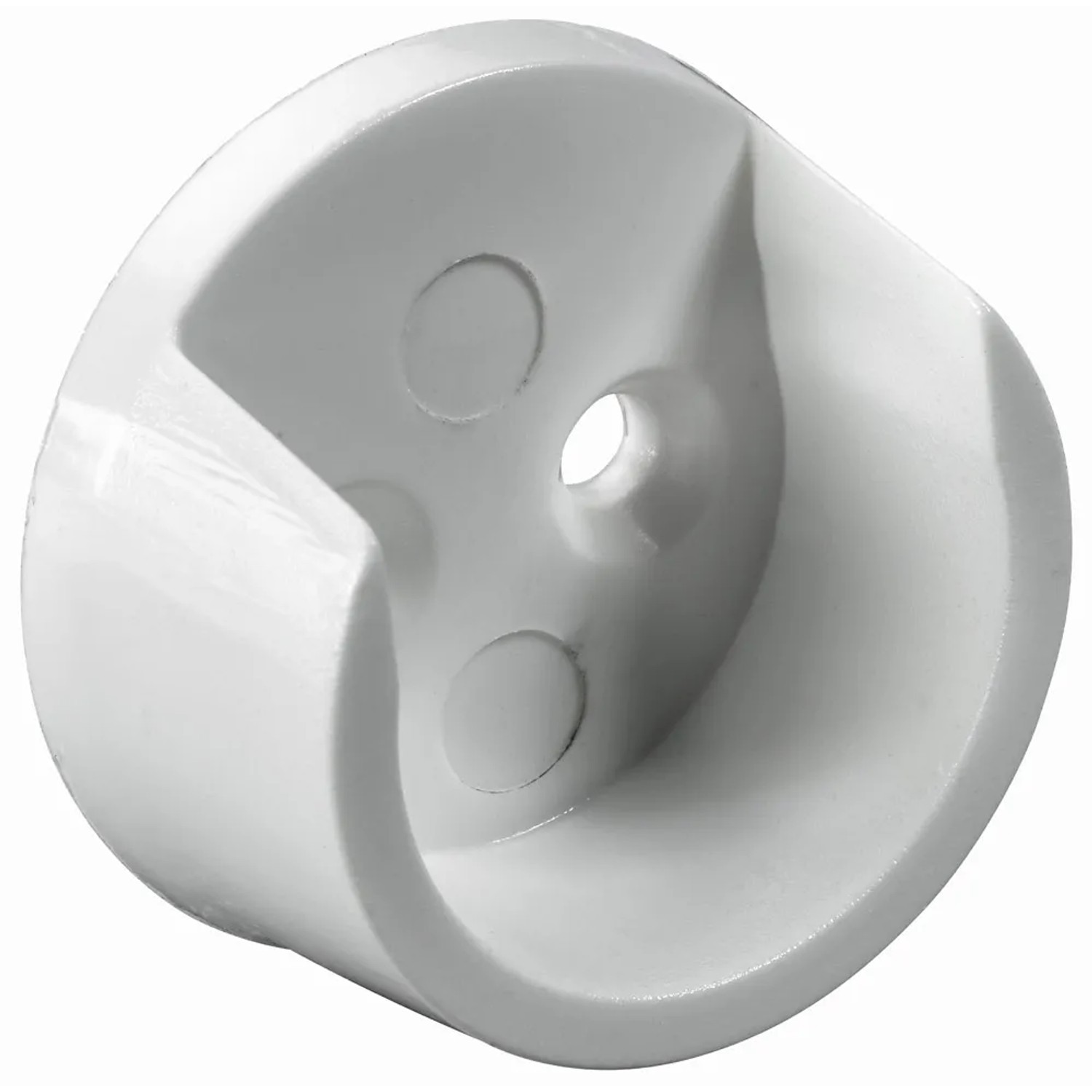 Hettich Wspornik rury ubraniowej 20mm biały 2 szt