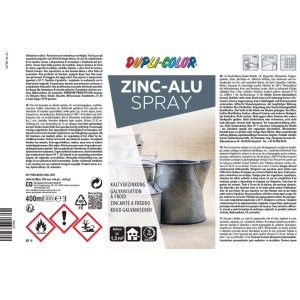 Dupli-Color Cynk Alu Spray 400ml do ochrony przed rdzą i naprawy elementów ocynkowanych.