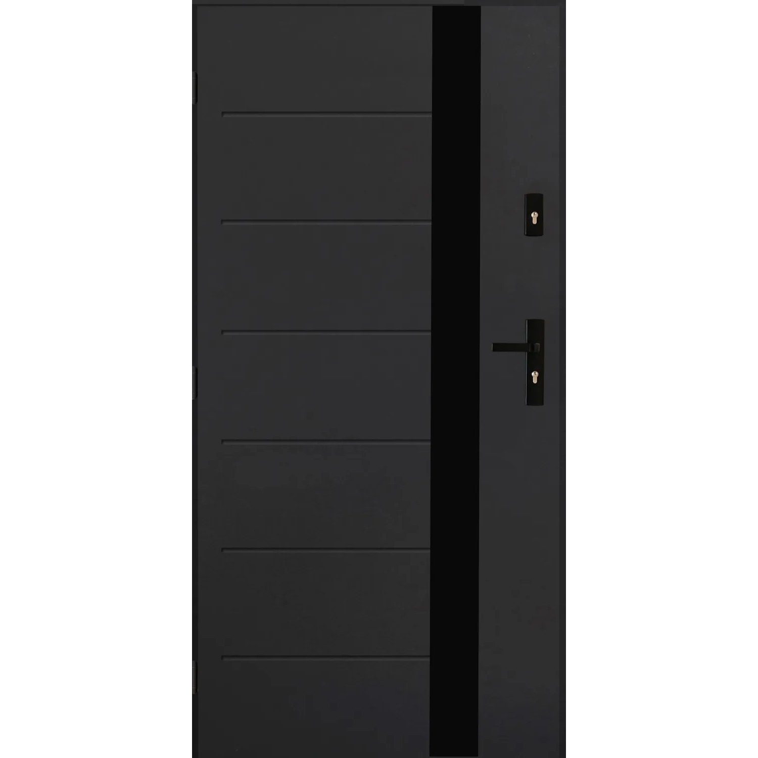 Pantor Drzwi zewnętrzne stalowe Alicante antracyt 80L