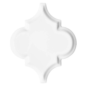 Biała płytka dekoracyjna w stylu marokańskim do dekoracji ścian.