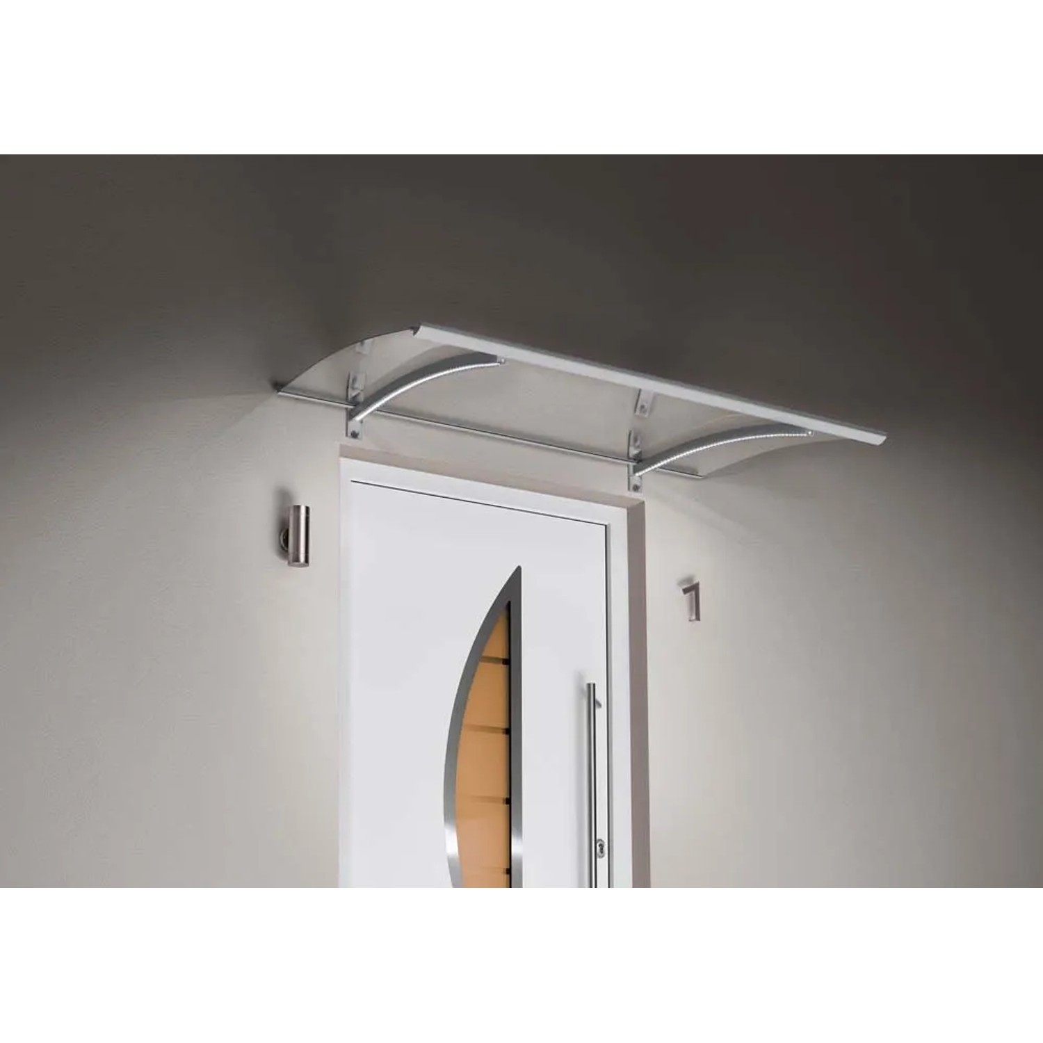 Gutta Zadaszenie Swing LED efekt stali Acryl 3 mm 150x90x22 cm