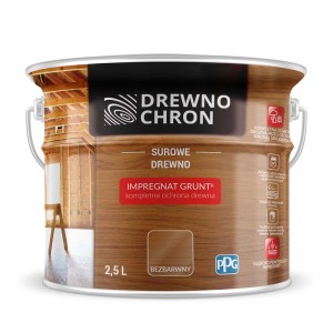 Impregnat do drewna t.b.t. w wiadrze 2,5L, bezbarwny. Do surowego drewna.