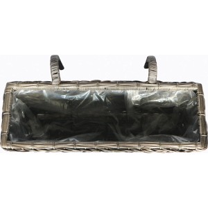 Rattanowa skrzynka na kwiaty z zawieszką na balkon lub taras.