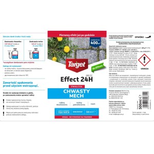 Etykieta Target Effect 24H, środek na chwasty i mech, koncentrat 500 ml.
