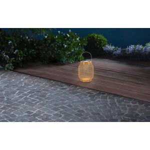 Latarenka solarna LED LEVATA IP44 śr. 14,5 cm brązowa