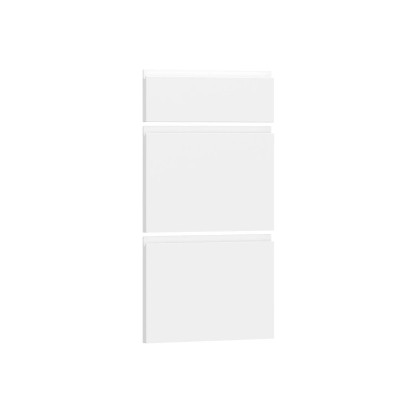 Trzy fronty Verona do szuflad 40 cm biały połysk
