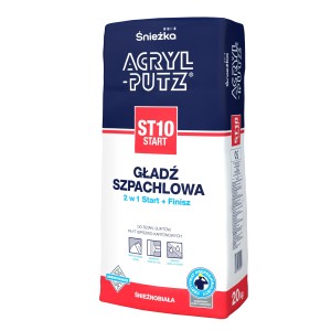 Sniezka Acryl Putz ST10 Start gładź szpachlowa, worek 20kg do wnętrz.