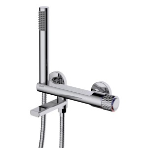 t.b.t. bateria wannowa chromowana z słuchawką i uchwytem.