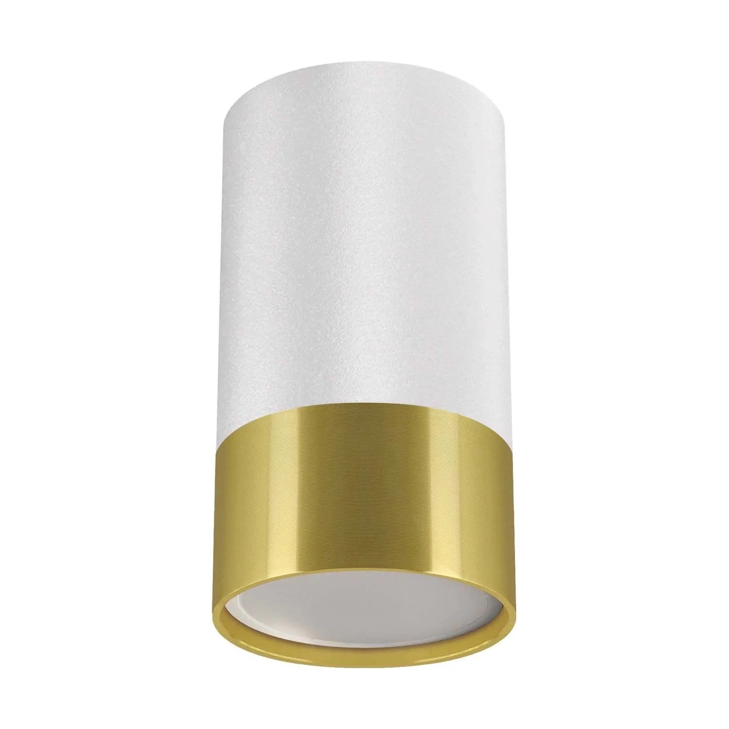 Struhm Lampa sufitowa tuba PUZON DWL 1xGU10 35W 10x5,5cm biała/złota