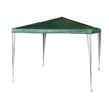 Pawilon ogrodowy PE biało-zielony - 3 x 3 m