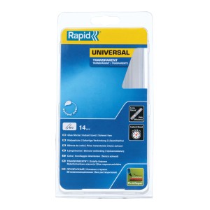 Rapid Universal wkłady klejowe, transparentne, 14 szt., do pistoletu do kleju na gorąco.