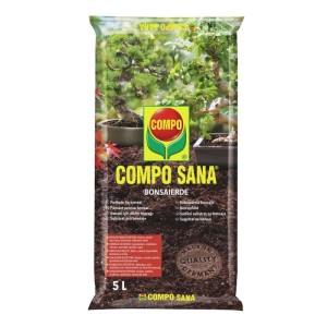 Compo Sana ziemia do bonsai 5l. Specjalistyczne podłoże do bonsai domowych i ogrodowych. Ciemny worek z motywem bonsai.