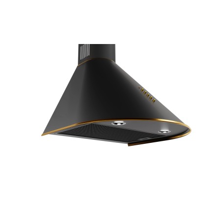 Akpo Okap kominowy Dandys Gold czarny 50 cm