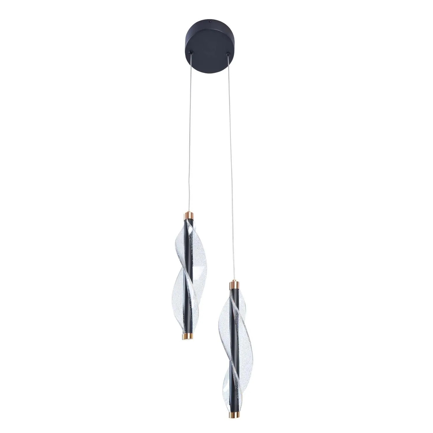 Goldlux Lampa wisząca LED VALENTINA 7W 400OK 850lm czerń+brokat