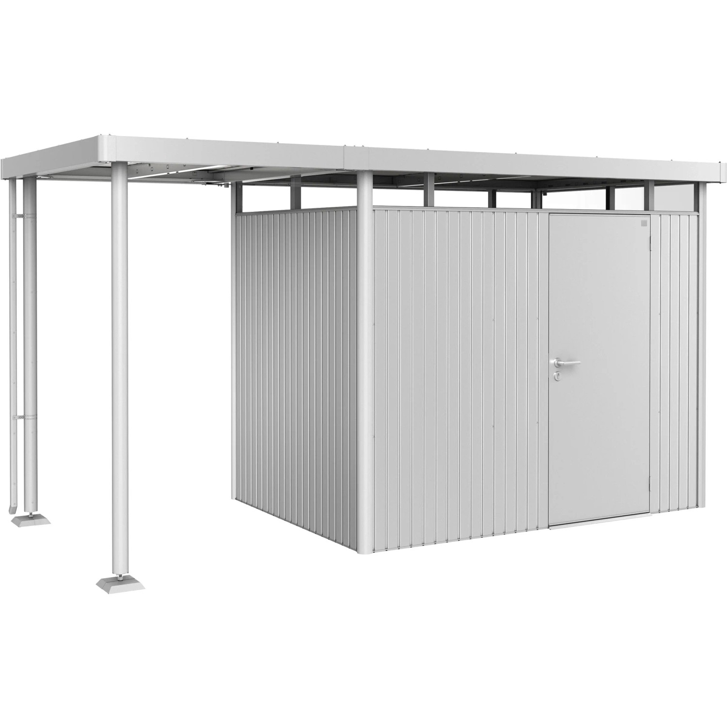 Biohort Dach boczny do altany ogr. HighLine 2 srebrny metalik 150x195x222 cm