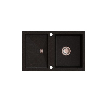 Zlewozmywak Slide 4 1-kom. czarny 79x50 cm