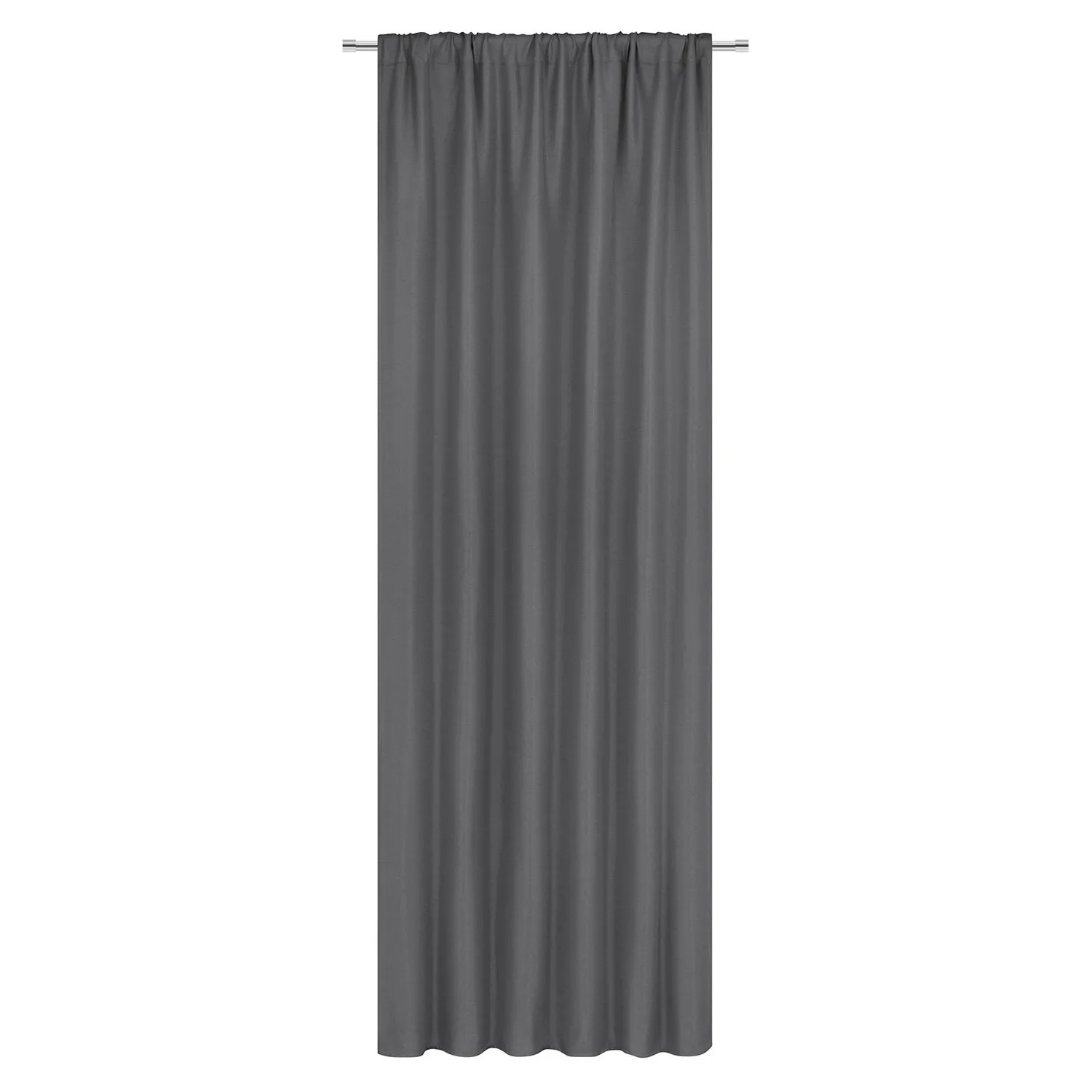 Zasłona FAMOUS na taśmie 135 cm x 270 cm szara