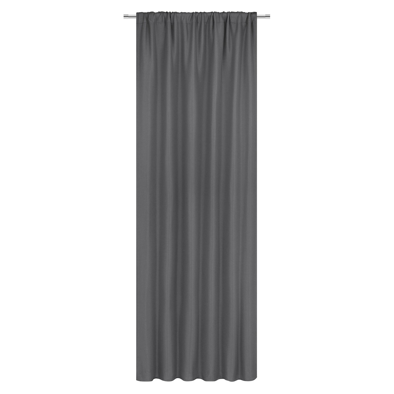 Zasłona FAMOUS na taśmie 135 cm x 270 cm szara