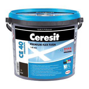 Ceresit CE 40 Premium Flex fuga do płytek, kolor Coal, w wiadrze. Do płytek.