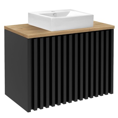 Deftrans Szafka z blatem Negri 80 czarny/dąb 80x45x67