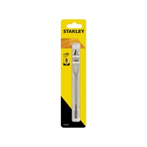 Wiertło do drewna Stanley 12mm w żółtym opakowaniu. Narzędzie do obróbki drewna.