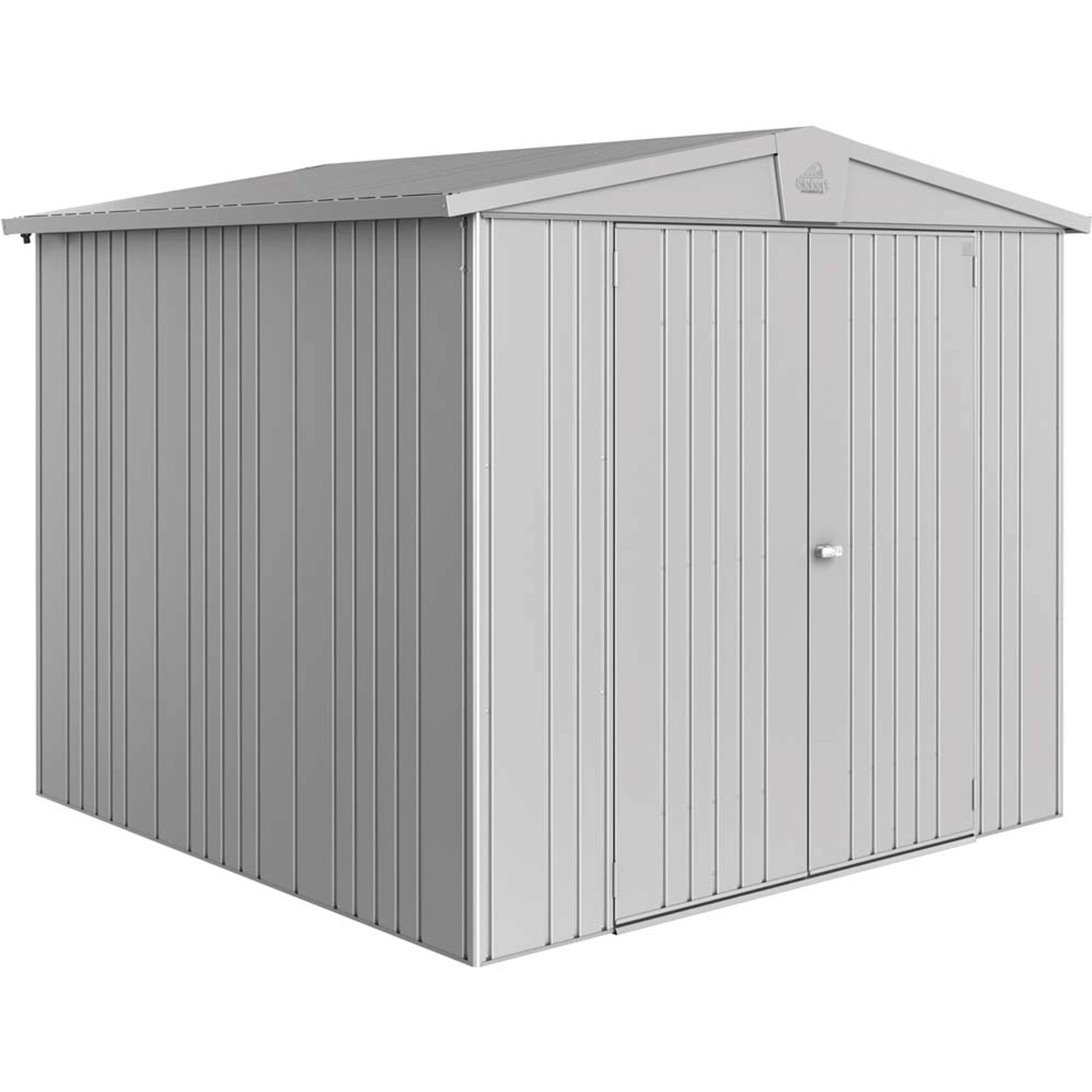 Biohort Domek ogrodowy srebrny drzwi podwójne - 244 x 228 cm