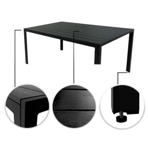 Stół ogrodowy MADERA czarny