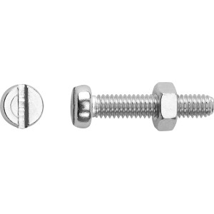 LUX-TOOLS Śruba + nakrętka z łbem walcowym nierdzewna 4x12mm 8szt.