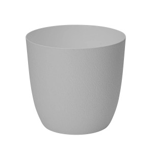 Szara osłonka t.b.t. na rośliny doniczkowe, prosty design.
