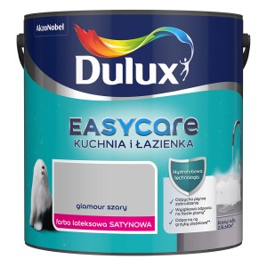 Farba Dulux Easycare do kuchni i łazienki, Glamour Szary, farba lateksowa w wiadrze.