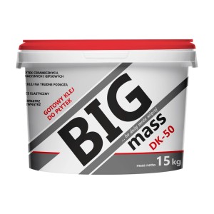 Wiadro kleju do płytek BIG mass DK-50, gotowy do użycia, 15 kg.