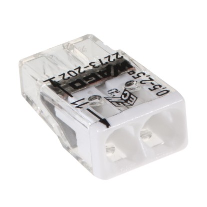 Wago Złączka 2x2,5mm biała 12szt.