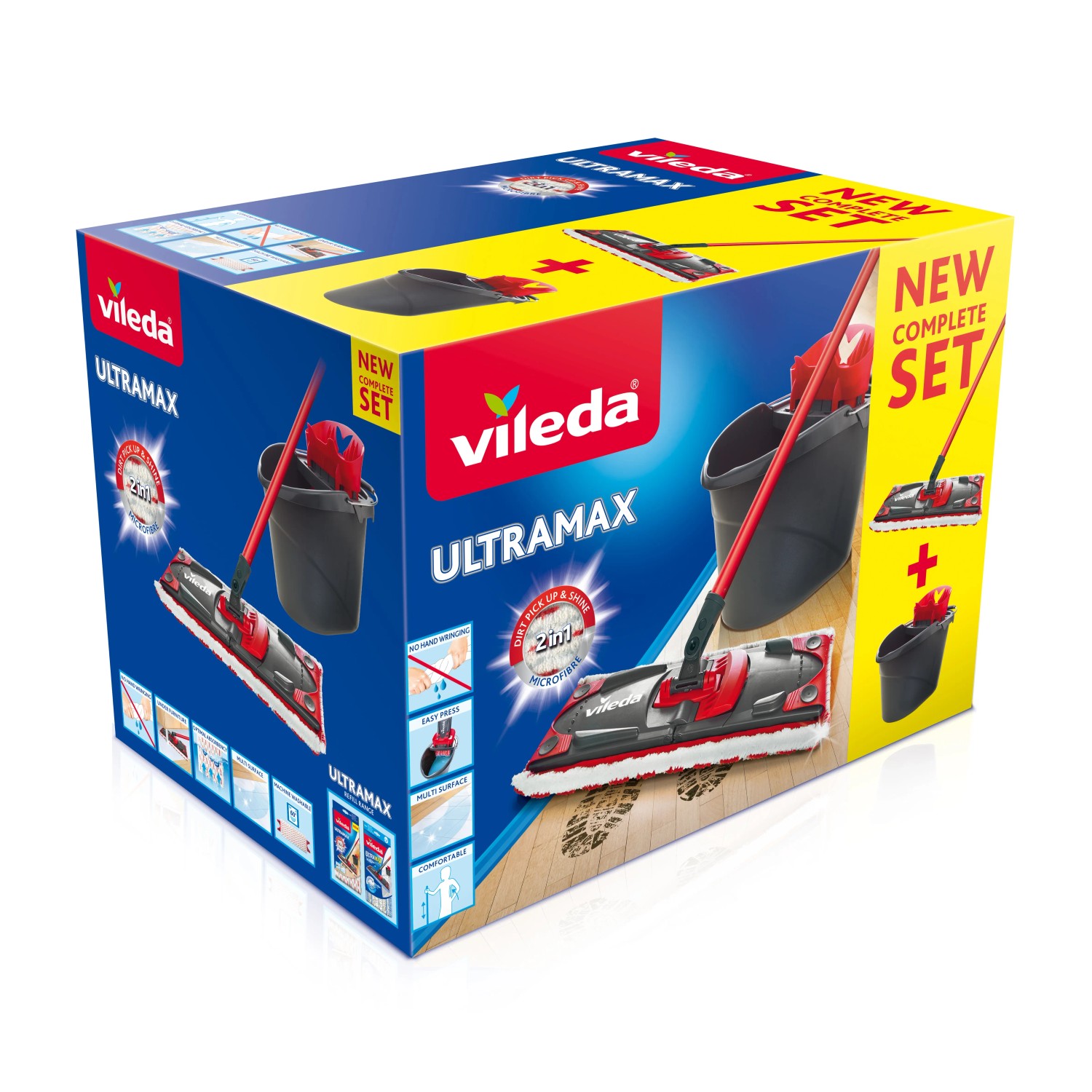 Vileda Zestaw mop płaski ULTRAMAX z wiadrem