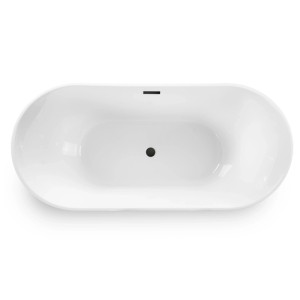 Wanna Pari 170 wolnostojąca biała czarny 170 x 80