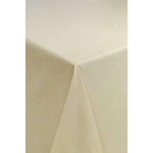 Beżowy obrus, idealny na uroczyste okazje i do codziennego użytku.