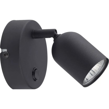 TK Lighting Kinkiet TOP czarny śr. 10 cm GU10