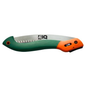 t.b.t. piła ogrodowa, piła składana z zielono-pomarańczową rączką do prac ogrodowych.