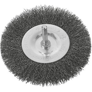 LUX Stalowa szczotka tarczowa, Ø 100 mm, do wiertarek i prac szlifierskich.