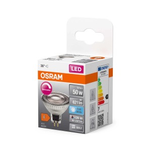 Żarówka LED OSRAM GU5.3, ściemnialna, w oryginalnym opakowaniu.