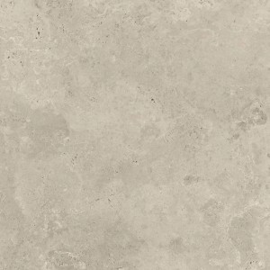 Beżowa płytka podłogowa o wyglądzie naturalnego kamienia.