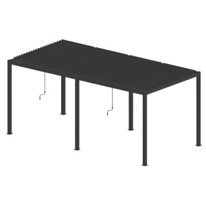 Pergola LUXE LED antracyt - 5,8 x 4 x 2,5 m