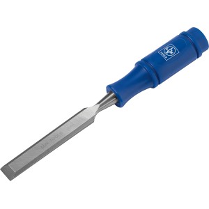 Dłuto LUX Classic 16 mm z niebieską rączką z tworzywa sztucznego do obróbki drewna.