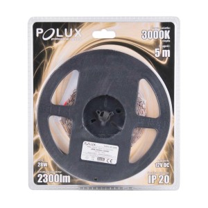 Zwinięta taśma LED t.b.t. na szpuli, długość 5m, barwa ciepła (3000K).