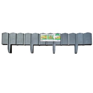 Szara palisada ogrodowa t.b.t. do obrzeży i aranżacji ogrodu.