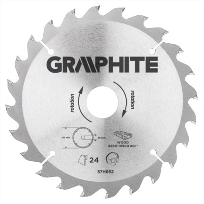 Graphite Tarcza do pilarki, widiowa, 185 x 30 mm, 24 zęby