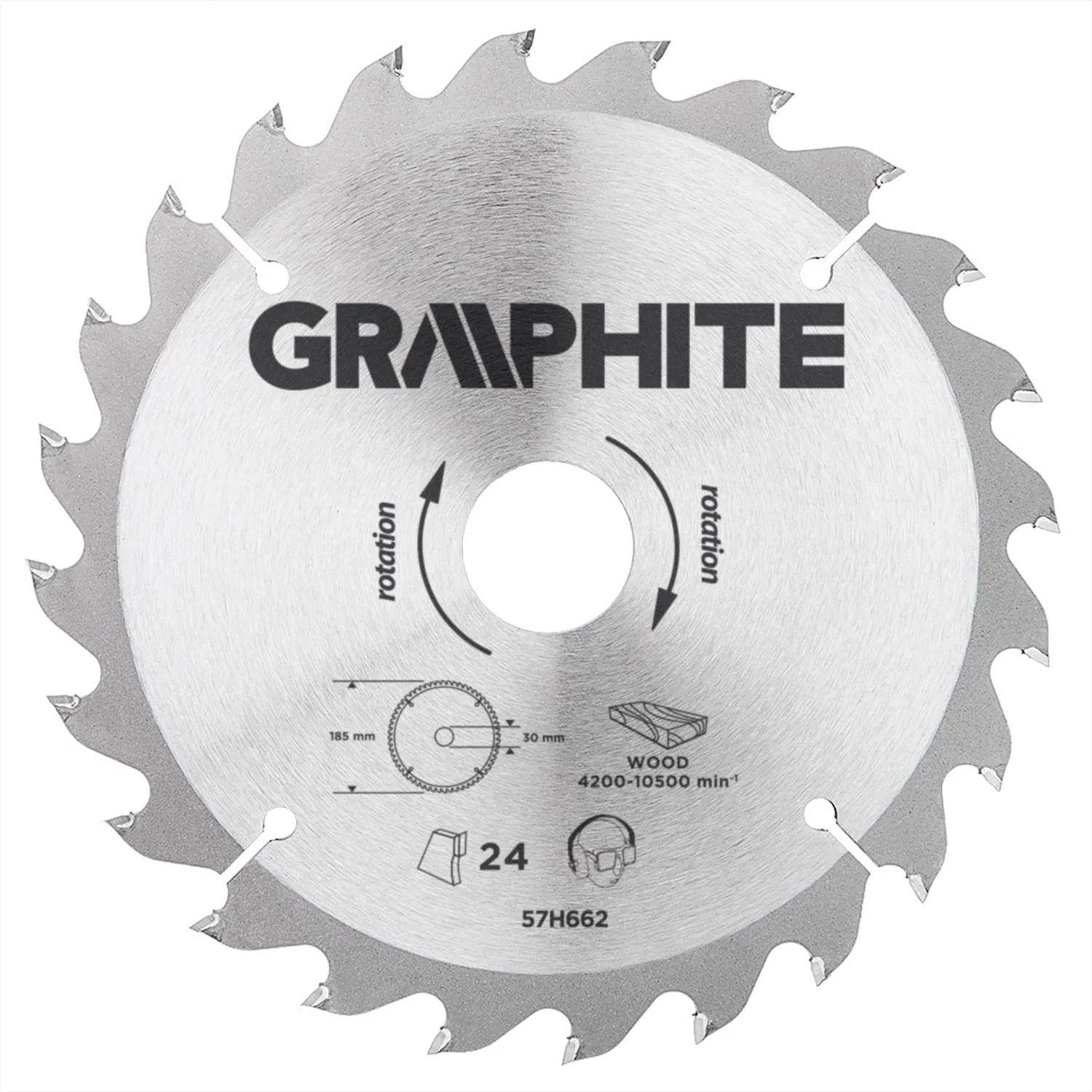 Graphite Tarcza do pilarki, widiowa, 185 x 30 mm, 24 zęby
